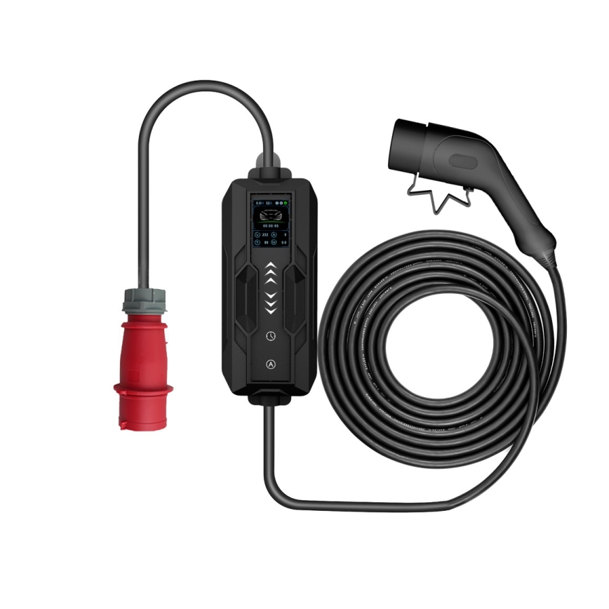 Immax - EV-ladestation til elbiler AC Type 2 32A/380V 22kW 5 m + etui