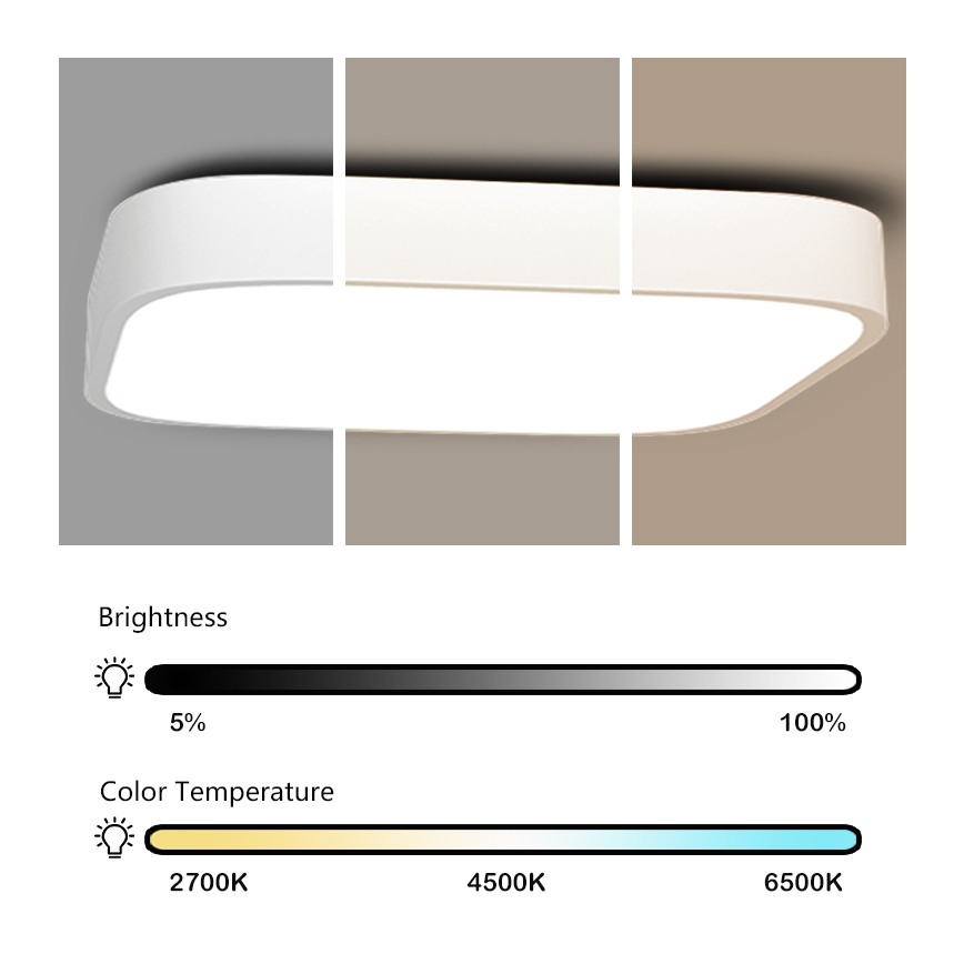Immax NEO 07042L - LED loftlampe dæmpbar RECUADRO LED/67W/230V + fjernbetjening Tuya