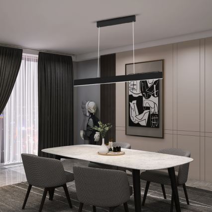 Immax NEO 07076L - LED dæmpbar loftlampe på wire sort LISTON LED/18W/230V Tuya + fjernbetjening