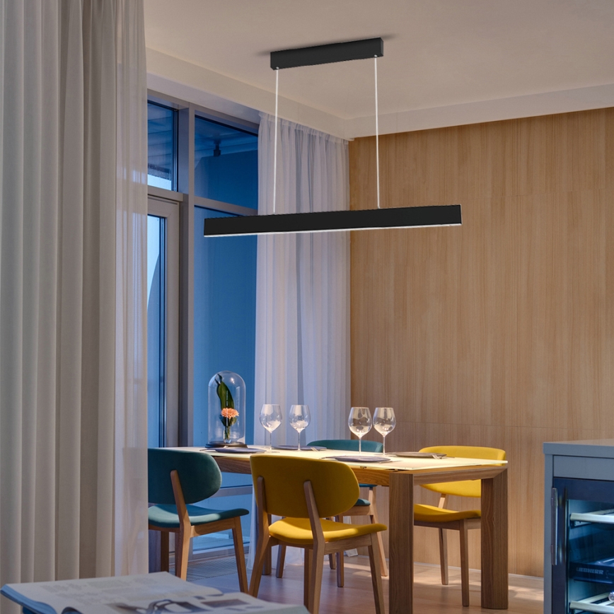 Immax NEO 07076L - LED dæmpbar loftlampe på wire sort LISTON LED/18W/230V Tuya + fjernbetjening
