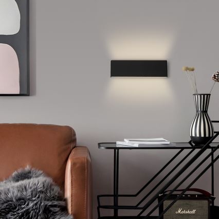 Immax NEO - LED væglampe dæmpbar LISTON LED/8W/230V ZigBee sort + fjernbetjening Tuya