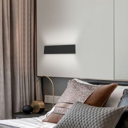 Immax NEO - LED væglampe dæmpbar LISTON LED/8W/230V ZigBee sort + fjernbetjening Tuya