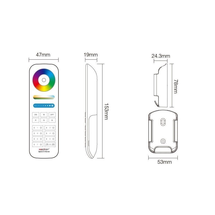 Immax NEO 07087-3 - Universel fjernbetjening RGB+CCT MiBOXER 2xAAA Tuya