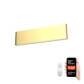 Immax Neo 07129L - LED Dæmpbar Væglampe LISTON LED/8W/230V Guld Tuya + fjernbetjening