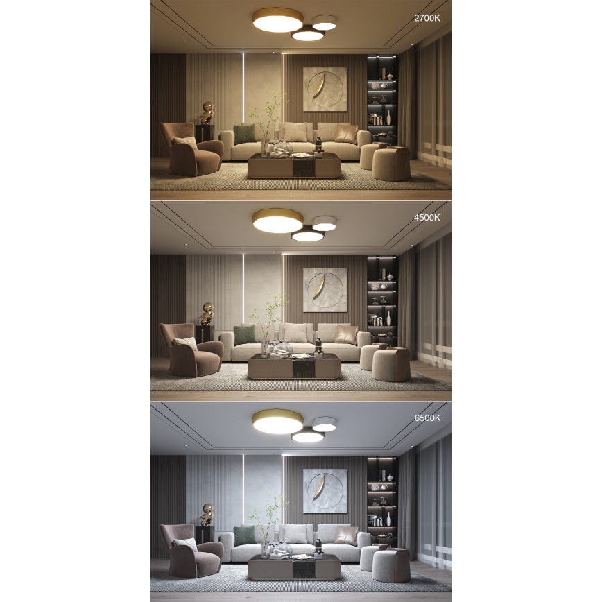 Immax NEO 07130-B60 - LED SMART loftlampe DIAMANTE sort LED/43W/230V + fjernbetjening 60 cm Tuya ZigBee