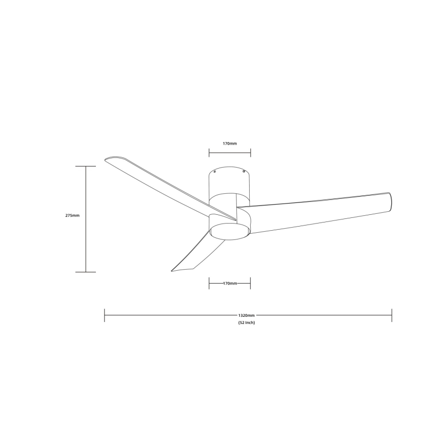 Immax NEO 07135-S - LED loftventilator dæmpbar FRESH LED/18W/230V Wi-Fi Tuya mat krom + fjernbetjening