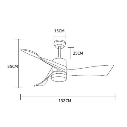 Immax NEO 07136-B - LED loftventilator dæmpbar SOFISTICADO LED/18W/230V eg Wi-Fi Tuya + fjernbetjening