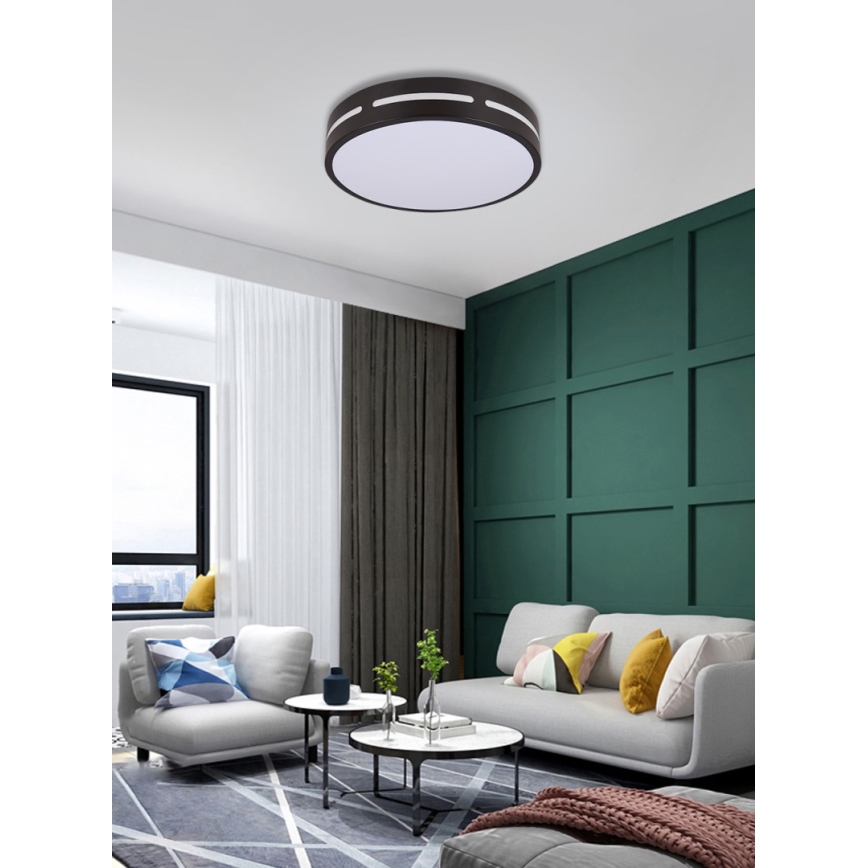 Immax NEO 07152-B40 - LED loftlampe dæmpbar NEO LITE PERFECTO LED/24W/230V Wi-Fi Tuya sort + fjernbetjening