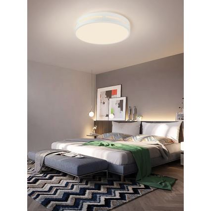 Immax NEO 07153-W30 - LED loftlampe dæmpbar NEO LITE PERFECTO LED/24W/230V Wi-Fi Tuya hvid + fjernbetjening