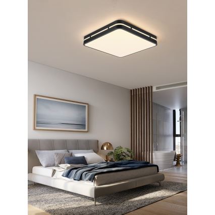 Immax NEO 07154-B30 - LED loftlampe dæmpbar NEO LITE PERFECTO LED/24W/230V Wi-Fi Tuya sort + fjernbetjening