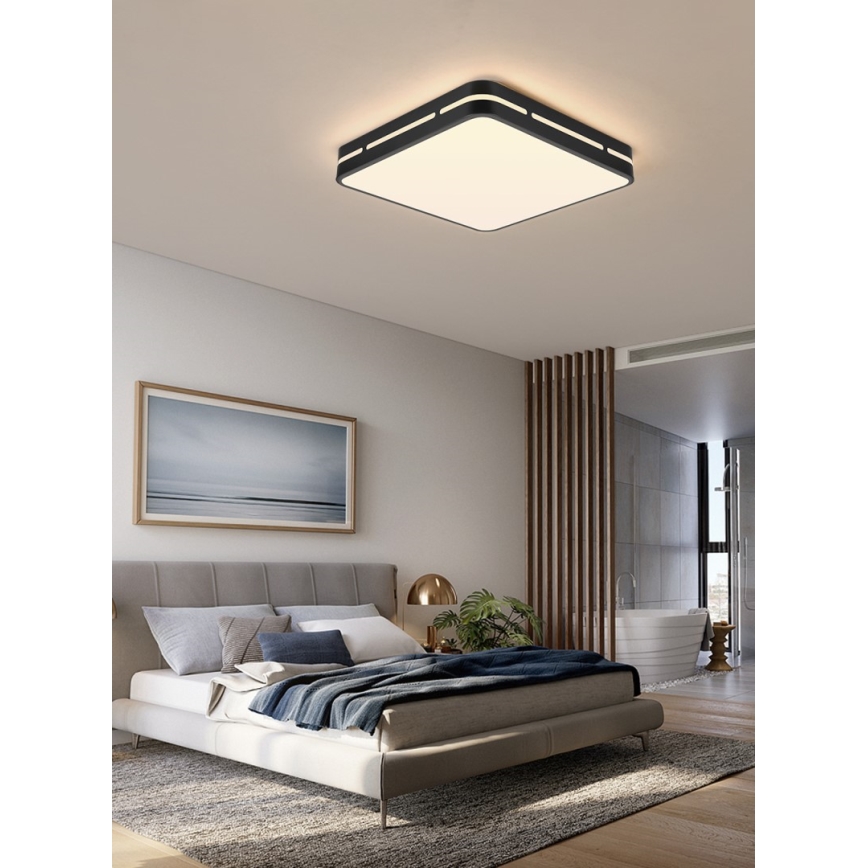 Immax NEO 07154-B30 - LED loftlampe dæmpbar NEO LITE PERFECTO LED/24W/230V Wi-Fi Tuya sort + fjernbetjening