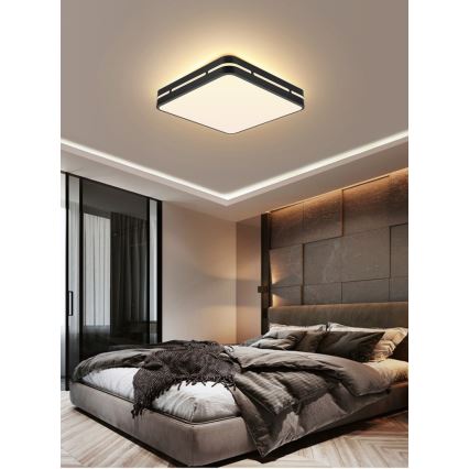 Immax NEO 07154-B30 - LED loftlampe dæmpbar NEO LITE PERFECTO LED/24W/230V Wi-Fi Tuya sort + fjernbetjening