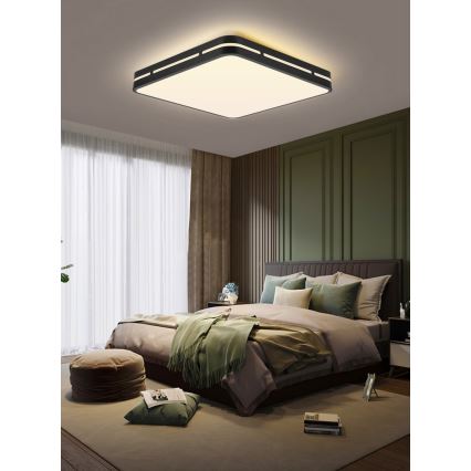 Immax NEO 07154-B30 - LED loftlampe dæmpbar NEO LITE PERFECTO LED/24W/230V Wi-Fi Tuya sort + fjernbetjening