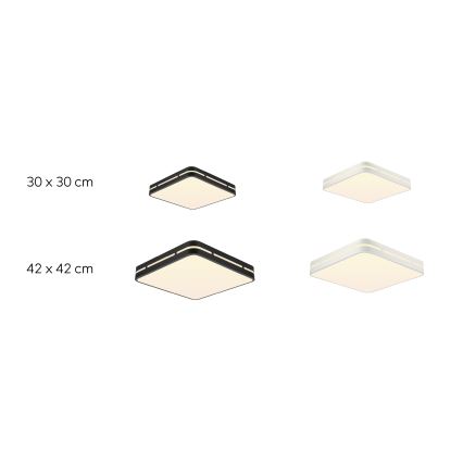 Immax NEO 07154-B30 - LED loftlampe dæmpbar NEO LITE PERFECTO LED/24W/230V Wi-Fi Tuya sort + fjernbetjening