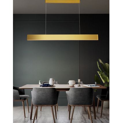 Immax NEO 07157-G120X - LED RGB+CCTW Pendel dæmpbar MILANO LED/40W/230V Tuya guldfarvet