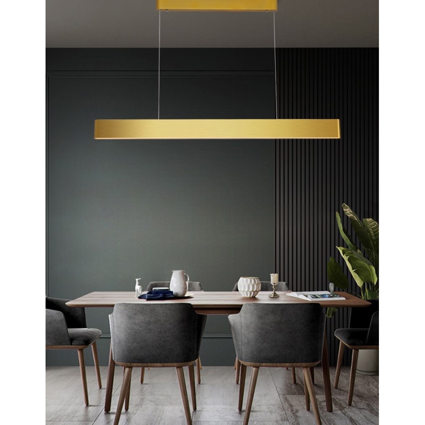 Immax NEO 07157-G120X - LED RGB+CCTW Pendel dæmpbar MILANO LED/40W/230V Tuya guldfarvet