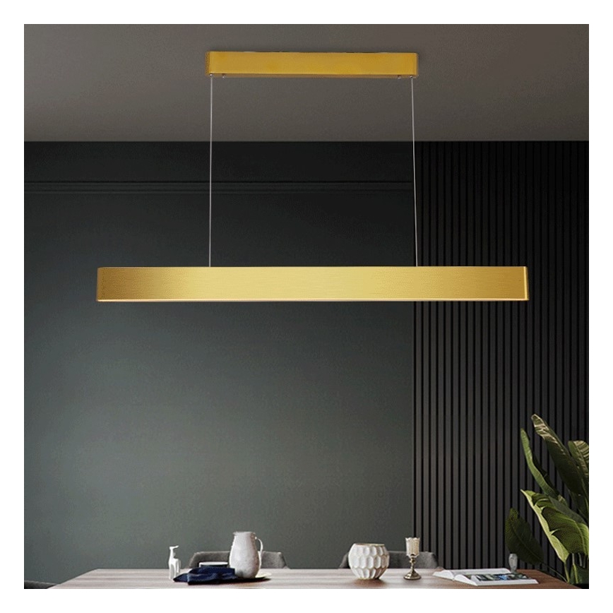 Immax NEO 07157-G120X - LED RGB+CCTW Pendel dæmpbar MILANO LED/40W/230V Tuya guldfarvet