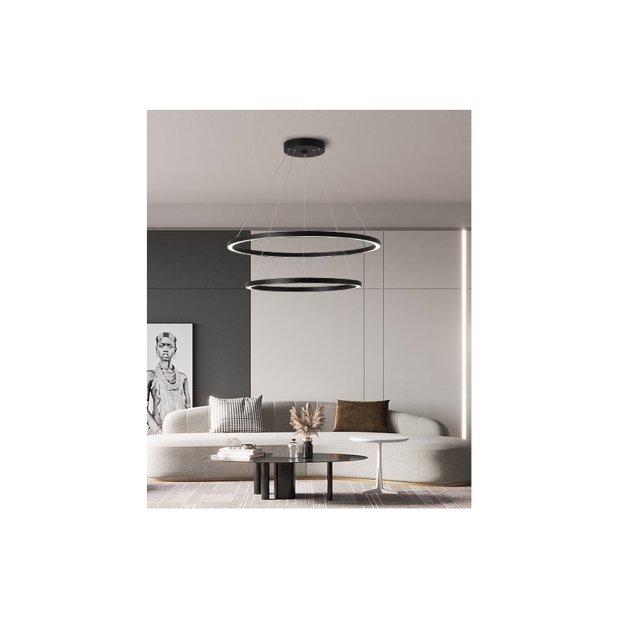 Immax NEO 07158-B80-60 - LED pendel dæmpbar FINO LED/93W/230V Tuya sort + fjernbetjening