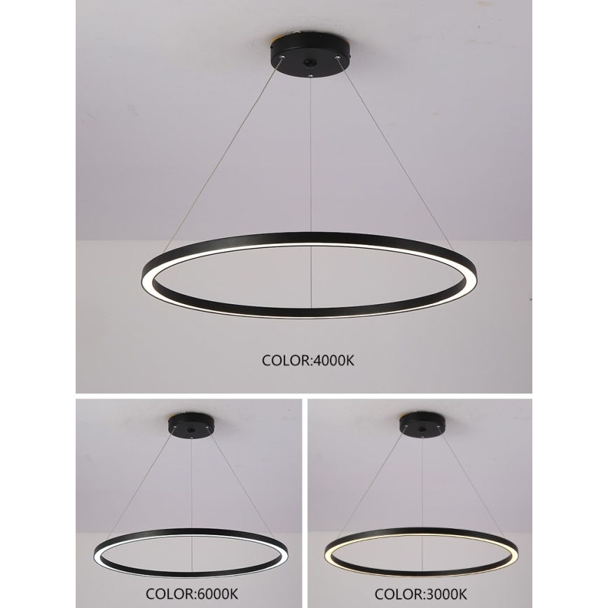 Immax NEO 07158-B80 - LED pendel dæmpbar FINO LED/60W/230V Tuya sort + fjernbetjening