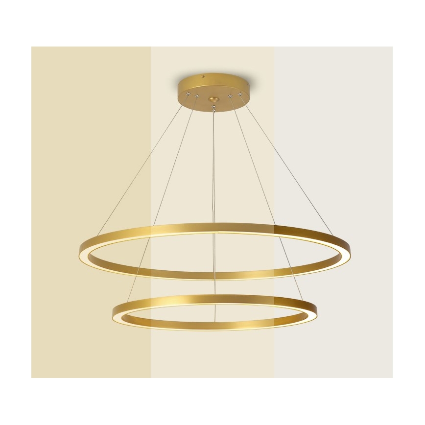 Immax NEO 07159-G80-60 - LED pendel dæmpbar FINO LED/93W/230V Tuya guldfarvet + fjernbetjening