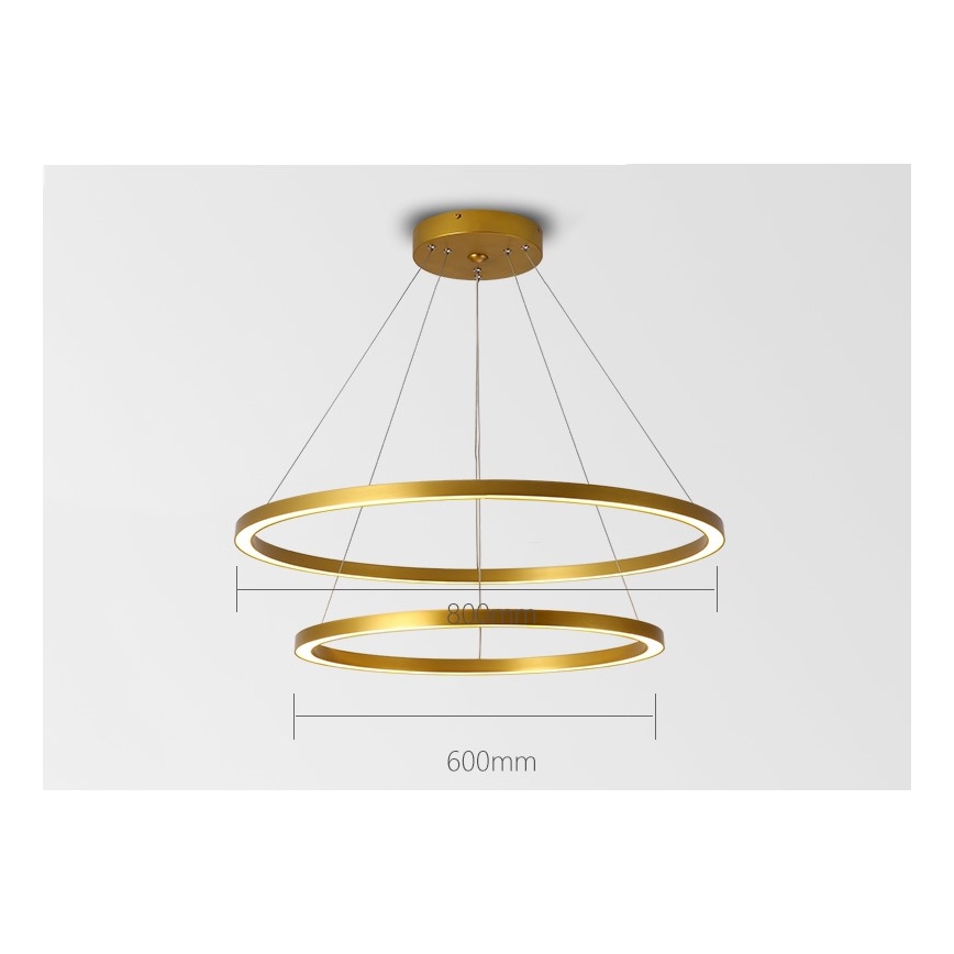Immax NEO 07159-G80-60 - LED pendel dæmpbar FINO LED/93W/230V Tuya guldfarvet + fjernbetjening