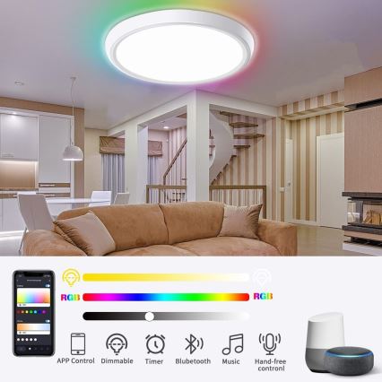 Immax NEO 07164-40 - LED loftlampe RGB+CCT dæmpbar NEO LITE TUDO LED/50W/230V Wi-Fi Tuya + fjernbetjening