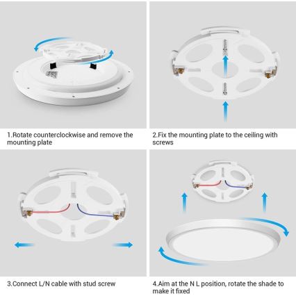 Immax NEO 07164-40 - LED loftlampe RGB+CCT dæmpbar NEO LITE TUDO LED/50W/230V Wi-Fi Tuya + fjernbetjening