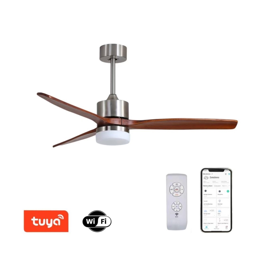 Immax NEO 07165-S - LED loftventilator ELEGANTE LED/18W/230V eg Wi-Fi Tuya + fjernbetjening