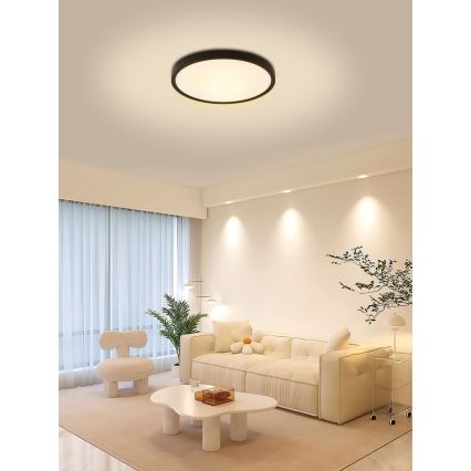 Immax NEO 07166-B40 - LED loftlampe RGB+CCT dæmpbar NEO LITE TUDO LED/50W/230V Wi-Fi Tuya sort + fjernbetjening