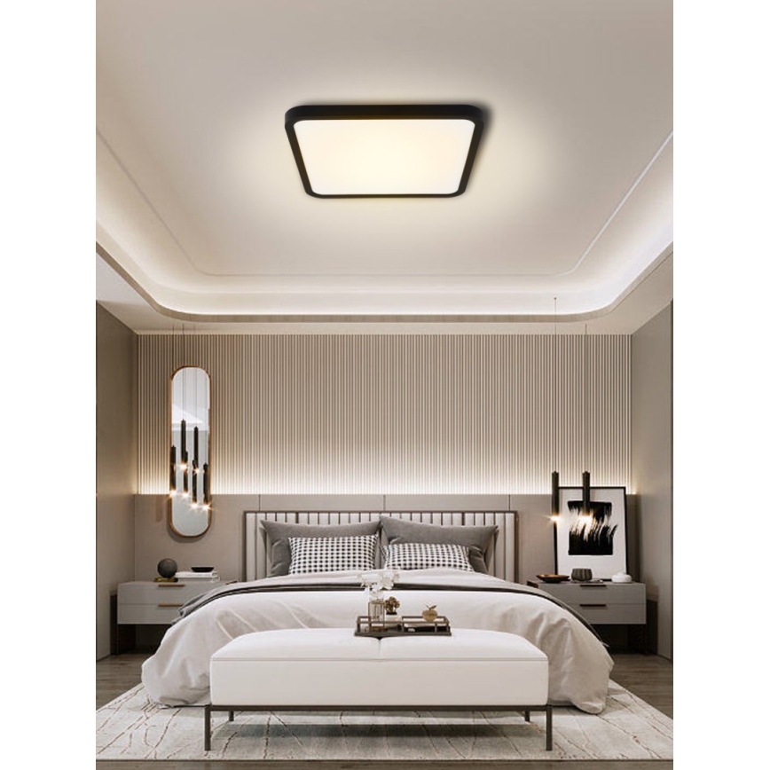 Immax NEO 07167-B40 - LED loftlampe dæmpbar RGB+CCT NEO LITE TUDO LED/50W/230V Wi-Fi Tuya sort + fjernbetjening