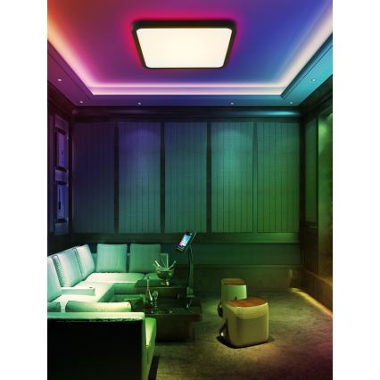 Immax NEO 07167-B40 - LED loftlampe dæmpbar RGB+CCT NEO LITE TUDO LED/50W/230V Wi-Fi Tuya sort + fjernbetjening