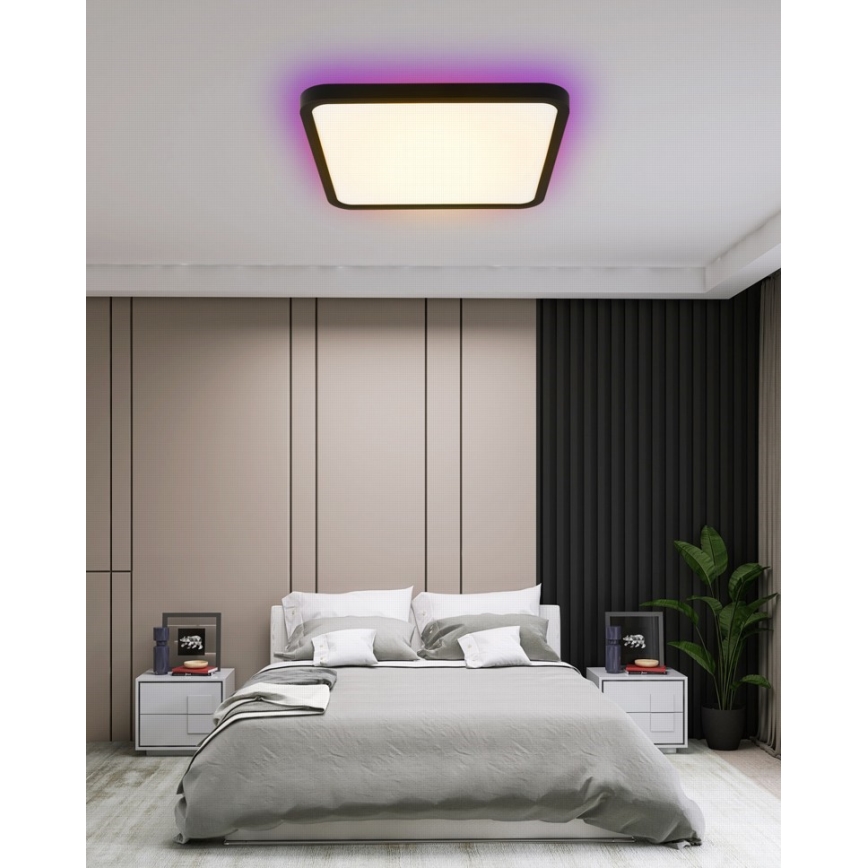 Immax NEO 07167-B40 - LED loftlampe dæmpbar RGB+CCT NEO LITE TUDO LED/50W/230V Wi-Fi Tuya sort + fjernbetjening