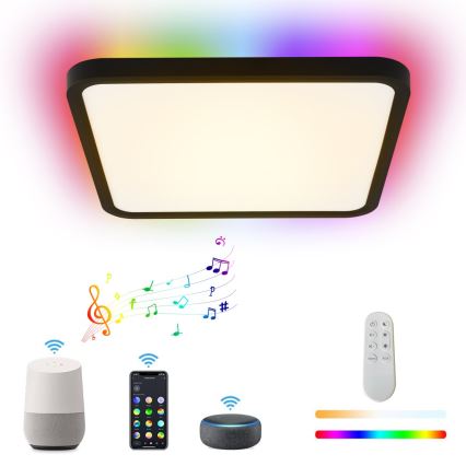Immax NEO 07167-B40 - LED loftlampe dæmpbar RGB+CCT NEO LITE TUDO LED/50W/230V Wi-Fi Tuya sort + fjernbetjening