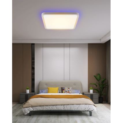 Immax NEO 07168-W40 - LED RGB+CCT Loftlampe dæmpbar NEO LITE TUDO LED/50W/230V Wi-Fi Tuya hvid + fjernbetjening