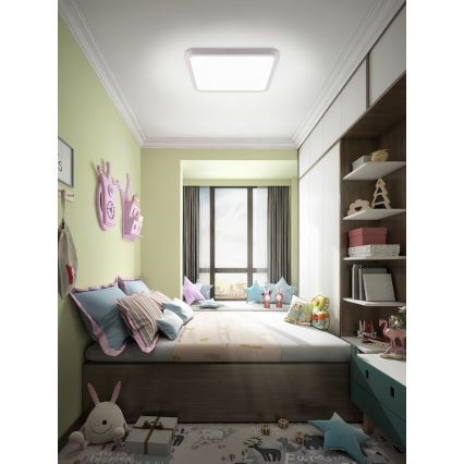 Immax NEO 07168-W40 - LED RGB+CCT Loftlampe dæmpbar NEO LITE TUDO LED/50W/230V Wi-Fi Tuya hvid + fjernbetjening