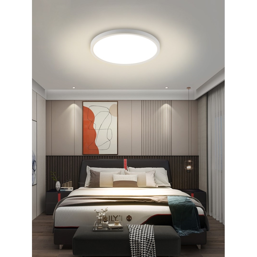 Immax NEO 07169-W60 - LED RGB+CCT Loftlampe dæmpbar NEO LITE TUDO 65W/230V 2700-6500K Wi-Fi Tuya + fjernbetjening hvid