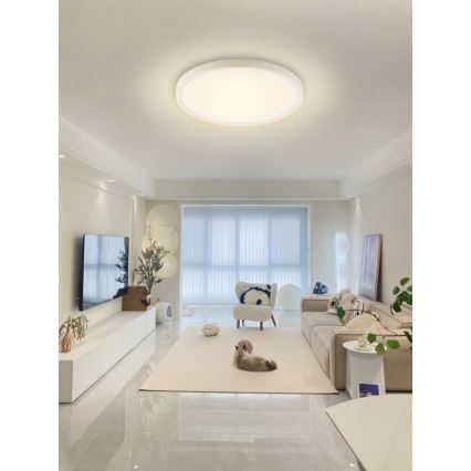 Immax NEO 07169-W60 - LED RGB+CCT Loftlampe dæmpbar NEO LITE TUDO 65W/230V 2700-6500K Wi-Fi Tuya + fjernbetjening hvid