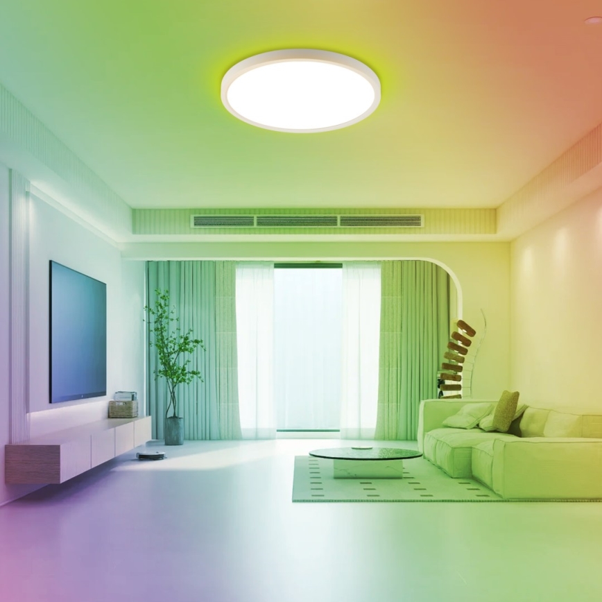 Immax NEO 07169-W60 - LED RGB+CCT Loftlampe dæmpbar NEO LITE TUDO 65W/230V 2700-6500K Wi-Fi Tuya + fjernbetjening hvid