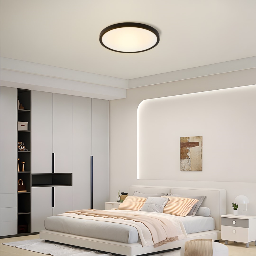 Immax NEO 07170-B60 - LED RGB+CCT Loftlampe dæmpbar NEO LITE TUDO LED/65W/230V 2700-6500K Wi-Fi Tuya sort + fjernbetjening