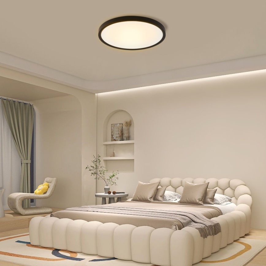 Immax NEO 07170-B60 - LED RGB+CCT Loftlampe dæmpbar NEO LITE TUDO LED/65W/230V 2700-6500K Wi-Fi Tuya sort + fjernbetjening