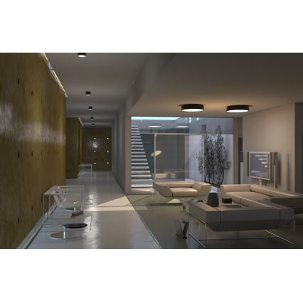 Immax NEO 07200L - LED loftlampe dæmpbar RONDATE LED/18W/230V 3000-6000K diameter 25 cm sort Tuya + fjernbetjening