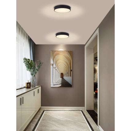 Immax NEO 07201L - LED loftlampe dæmpbar RONDATE LED/28W/230V sort Tuya + fjernbetjening