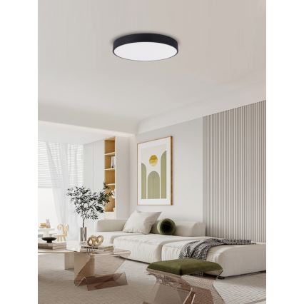 Immax NEO 07202L - LED loftlampe dæmpbar RONDATE LED/53W/230V sort Tuya + fjernbetjening