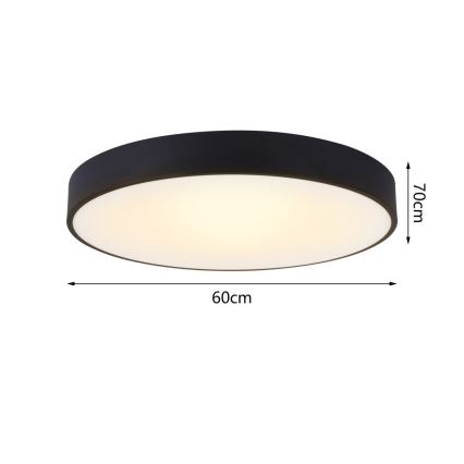 Immax NEO 07202L - LED loftlampe dæmpbar RONDATE LED/53W/230V sort Tuya + fjernbetjening