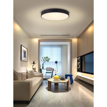 Immax NEO 07203L - LED loftlampe dæmpbar RONDATE 65W/230V 3000-6000K Tuya sort + fjernbetjening