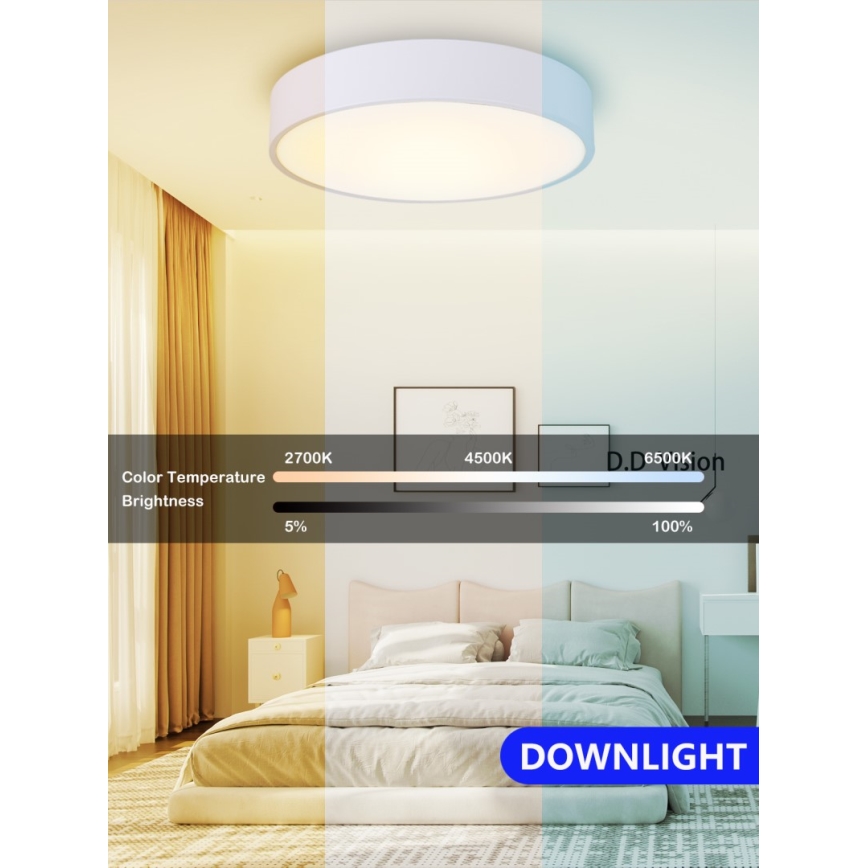 Immax NEO 07205L - LED dæmpbar loftlampe RONDATE LED/28W/230V hvid Tuya + fjernbetjening
