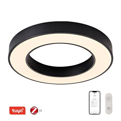 Immax NEO 07209L - LED loftlampe dæmpbar PASTEL LED/53W/230V 60 cm sort Tuya + fjernbetjening