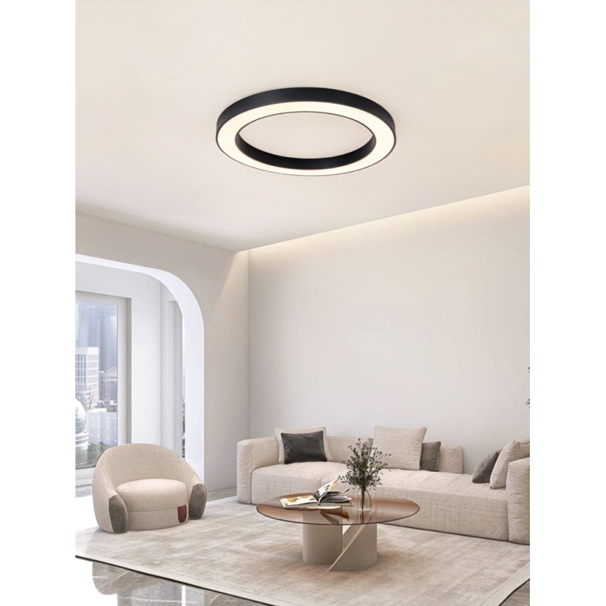Immax NEO 07210L - LED loftlampe dæmpbar PASTEL LED/68W/230V 95 cm sort Tuya + fjernbetjening