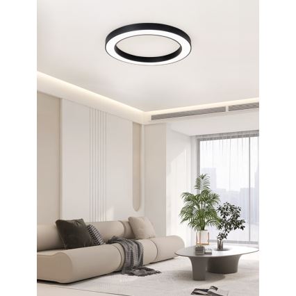 Immax NEO 07210L - LED loftlampe dæmpbar PASTEL LED/68W/230V 95 cm sort Tuya + fjernbetjening