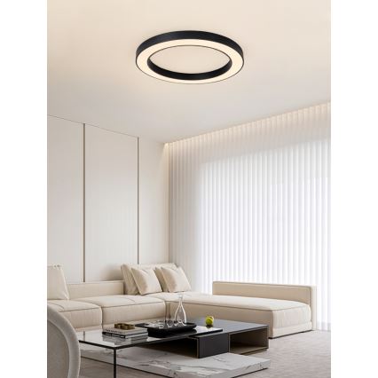 Immax NEO 07210L - LED loftlampe dæmpbar PASTEL LED/68W/230V 95 cm sort Tuya + fjernbetjening